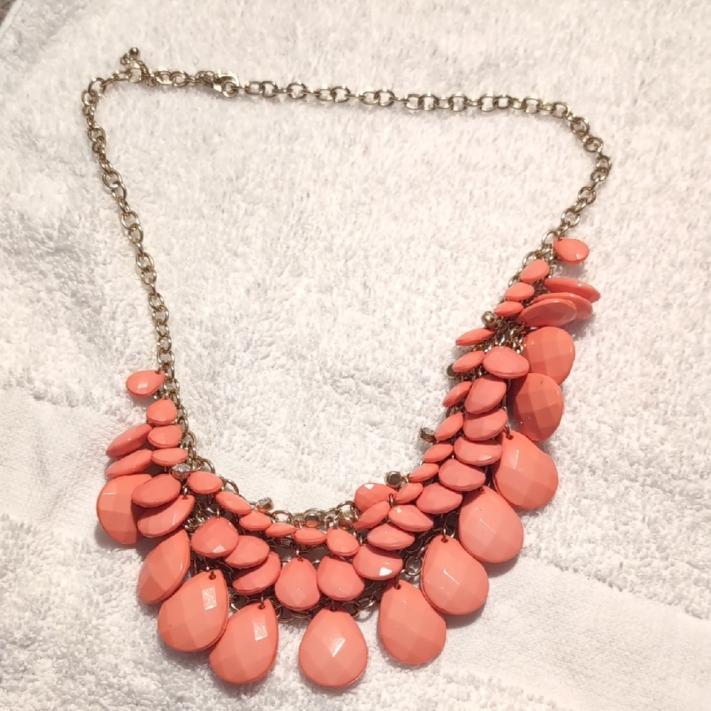 Elegant Coral Statement Necklace